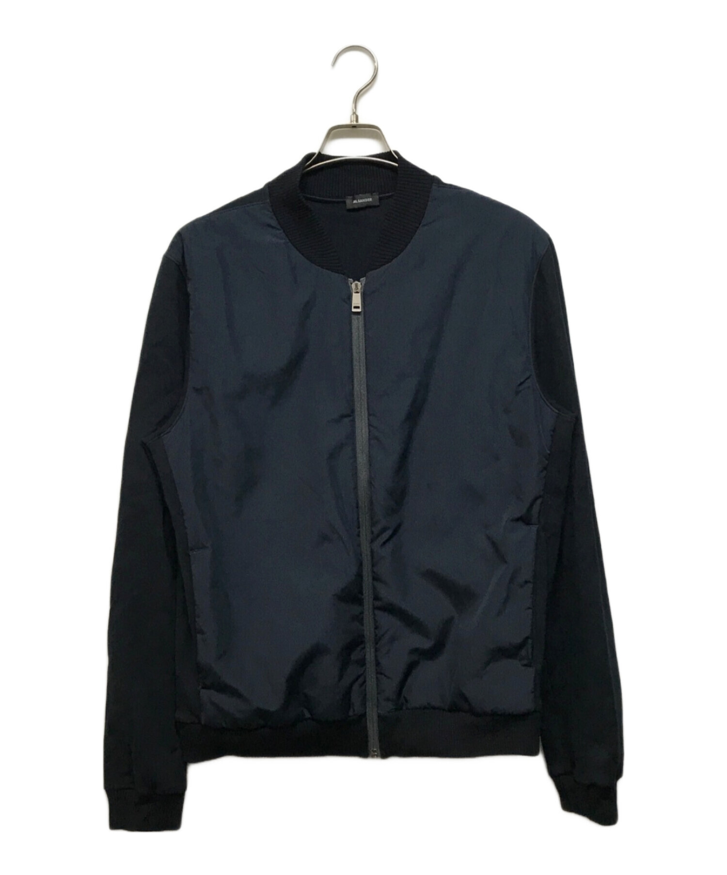JILSANDER NAVY ジルサンダーネイビー　2wayブルゾン　ジャケット 中古・古着通販】JIL SANDER (ジルサンダー) ナイロン切替ブルゾン