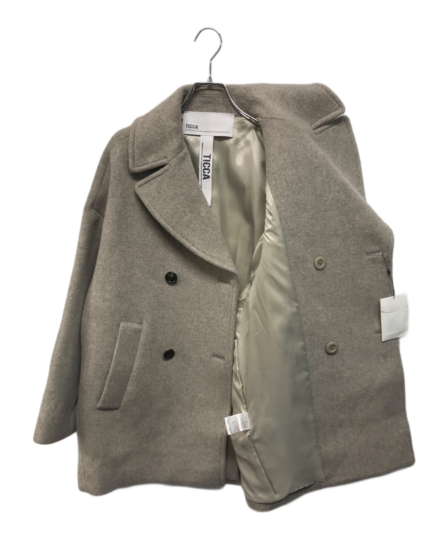 未使用タグ付　TICCA ジャケコート TICCA(ティッカ)｜ミックスツイードジャケコート/ブラックミックス の