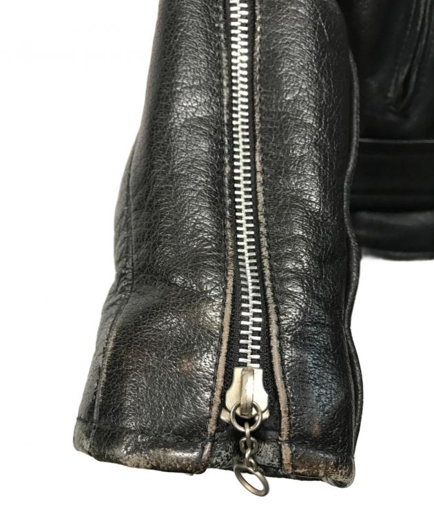 クイールロンドン レザーダブルライダースジャケット ブラック 中古・古着通販】CUIRS LONDON (キュイーロンドン) ダブルライダース