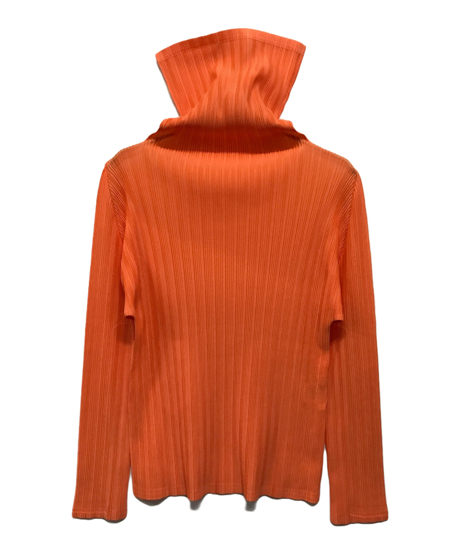 【中古】プリーツプリーズ PLEATS PLEASE ポリエステル プリーツ ハイネック 半袖トップ パープル【サイズ3】【レディース】 中古・古着通販】PLEATS PLEASE ISSEY MIYAKE (プリーツプリーズ