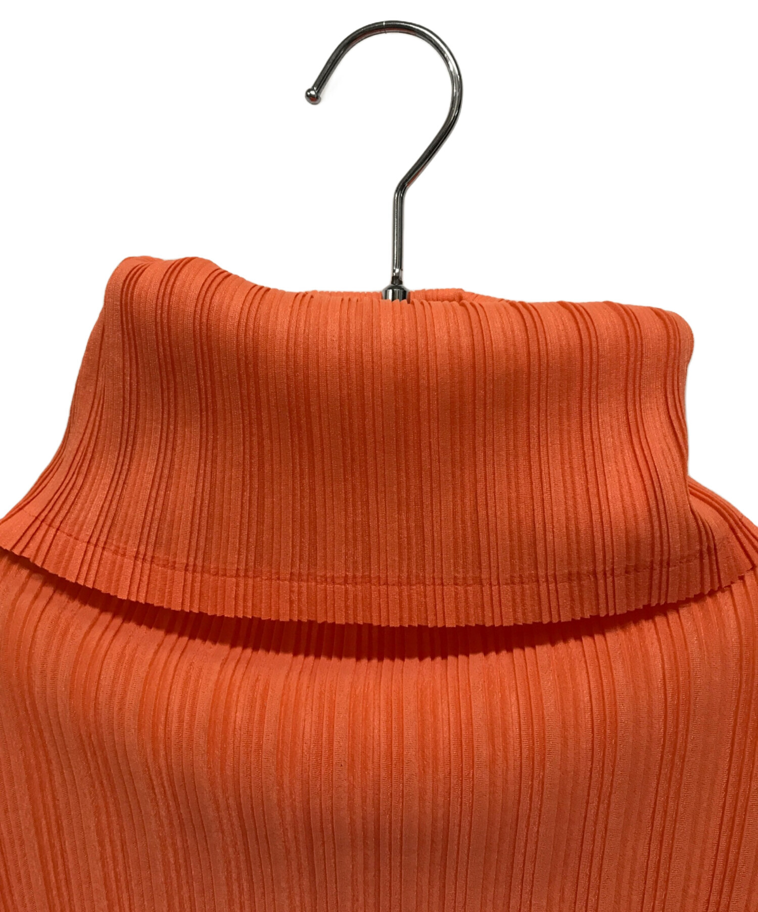 オレンジ プリーツプリーズ　フレアスリーブ トップス PLEATS PLEASE ISSEY MIYAKE - 美品 プリーツプリーズ イッセイミヤケ