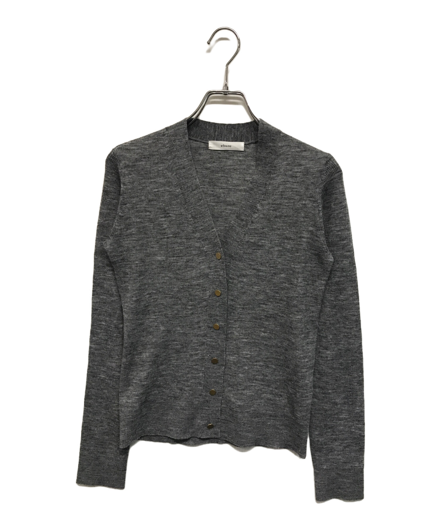 中古・古着通販】ebure (エブール) シアーリブハイゲージ Vネック