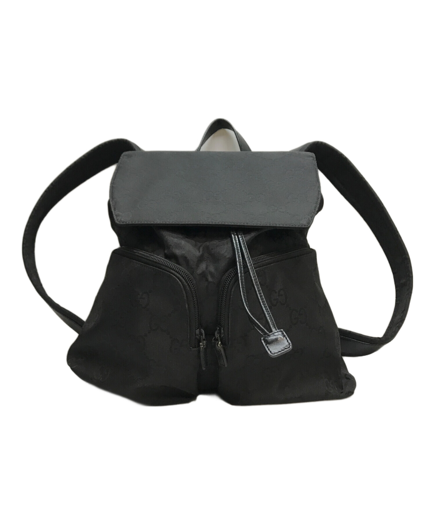 中古・古着通販】GUCCI (グッチ) GGナイロンバックパック ブラック 
