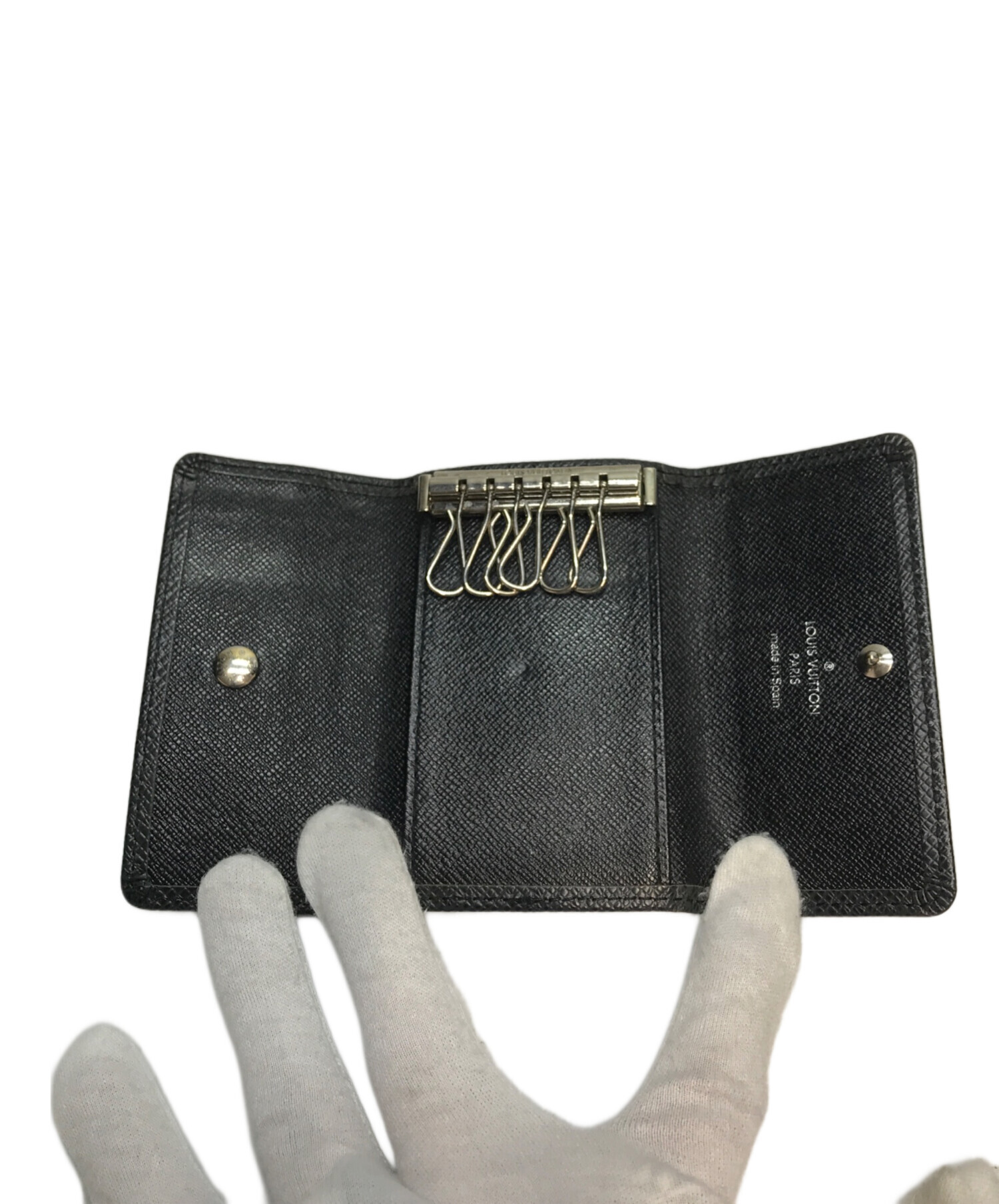 【LOUIS VUITTON キーケース新品未使用】黒 中古・古着通販】LOUIS VUITTON (ルイ ヴィトン) キーケース ブラック
