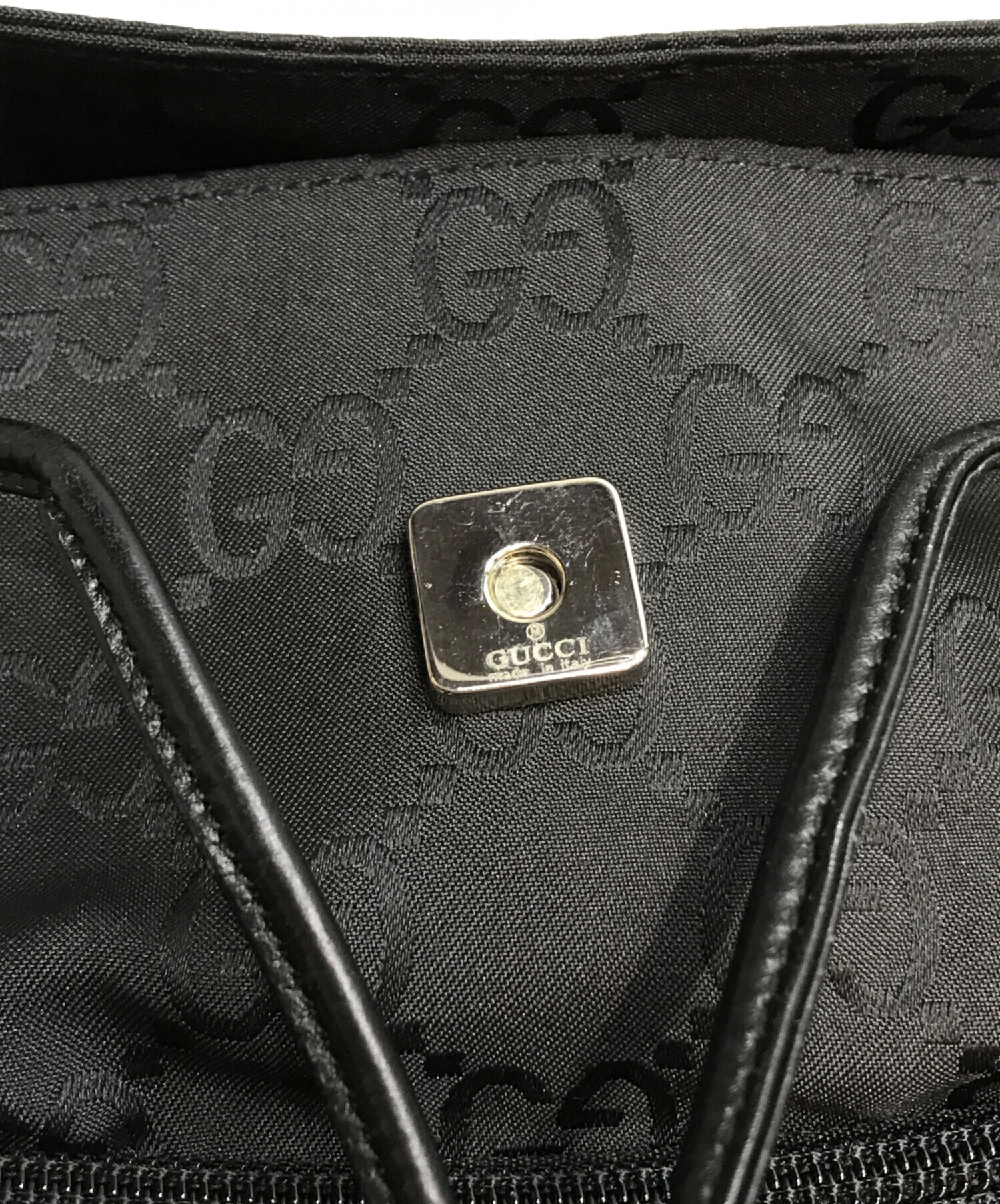 中古・古着通販】GUCCI (グッチ) GGキャンバス ミニリュック ブラック