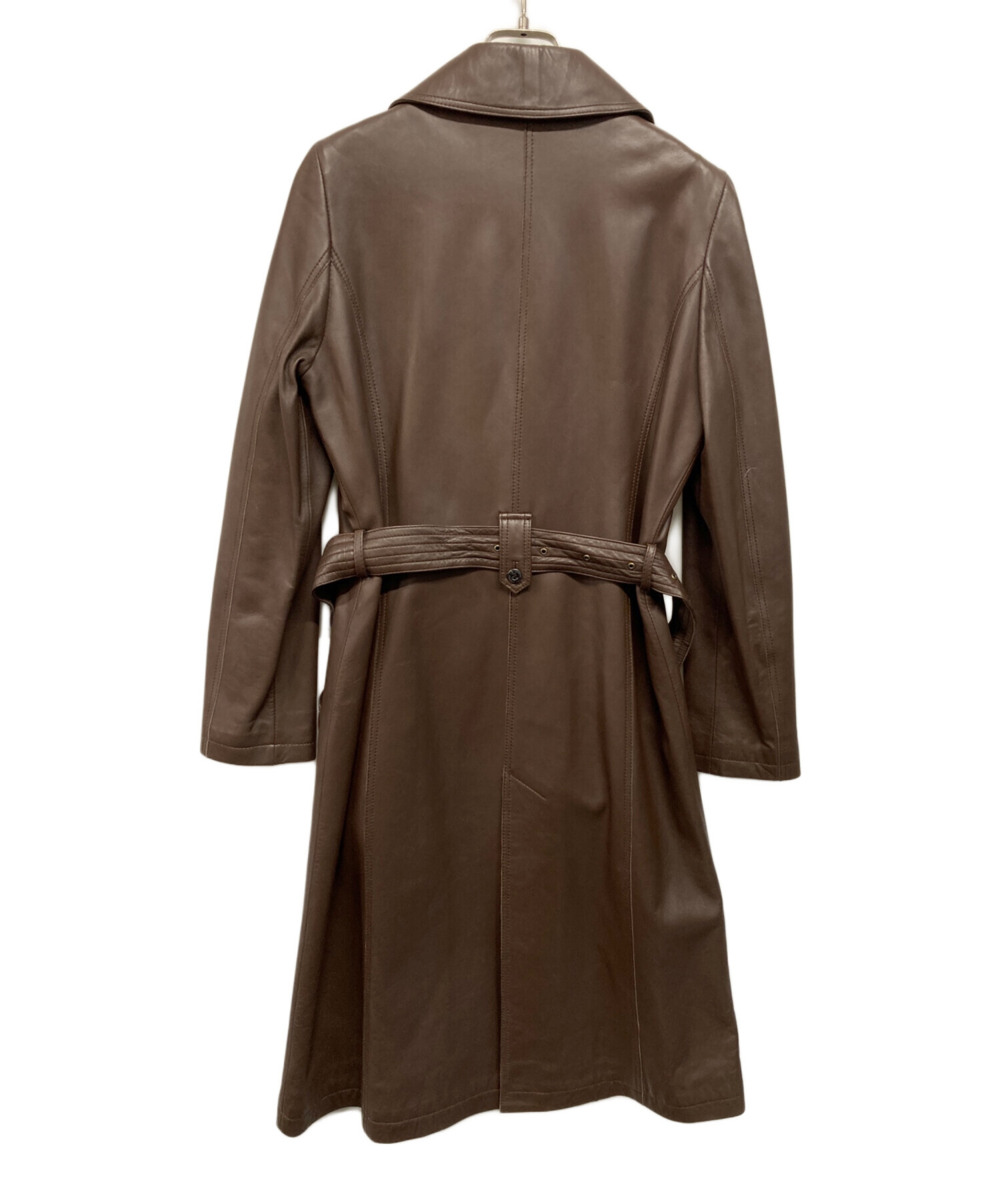 中古・古着通販】BALMAIN (バルマン) ラムレザーチェスターコート