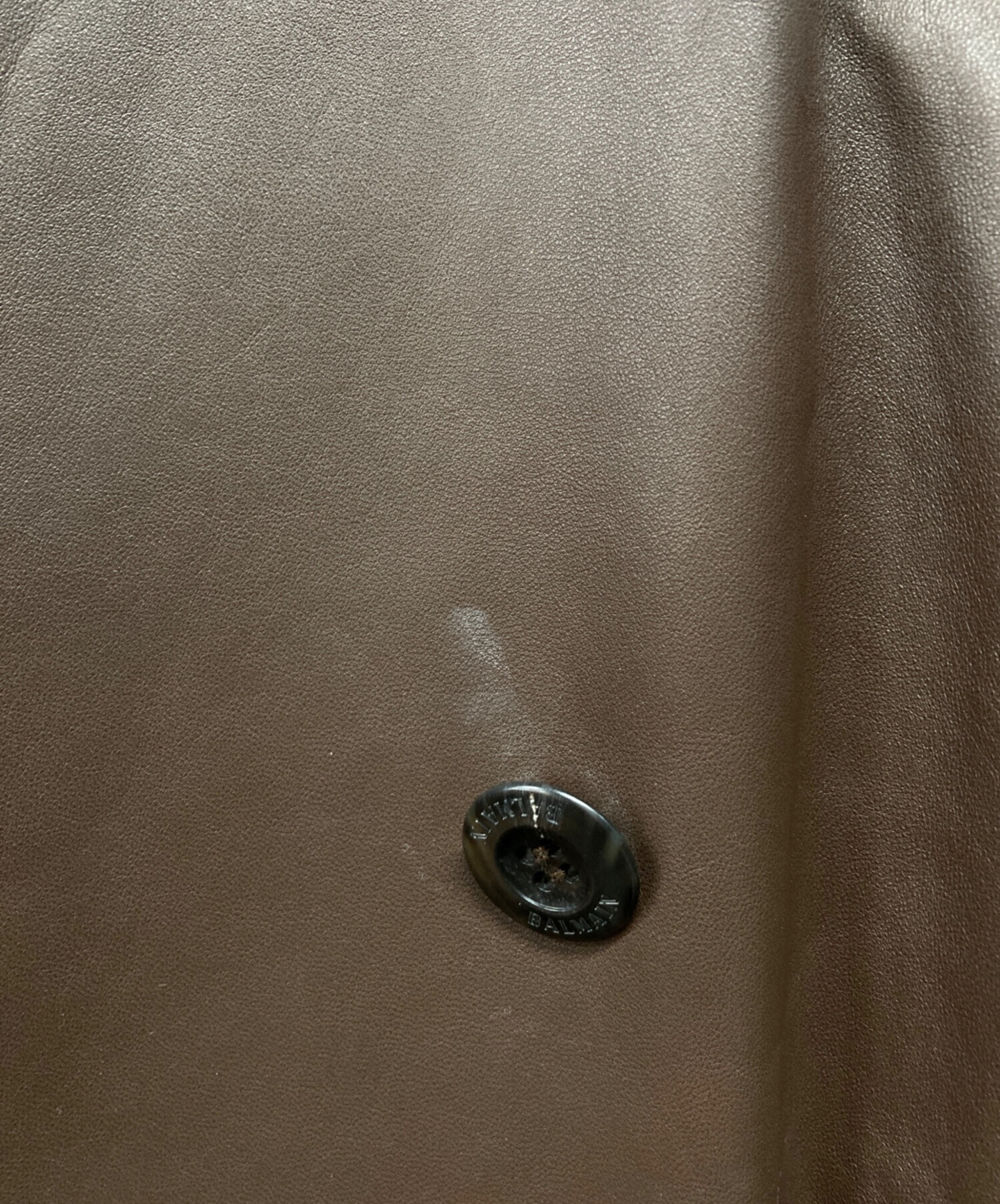 中古・古着通販】BALMAIN (バルマン) ラムレザーチェスターコート