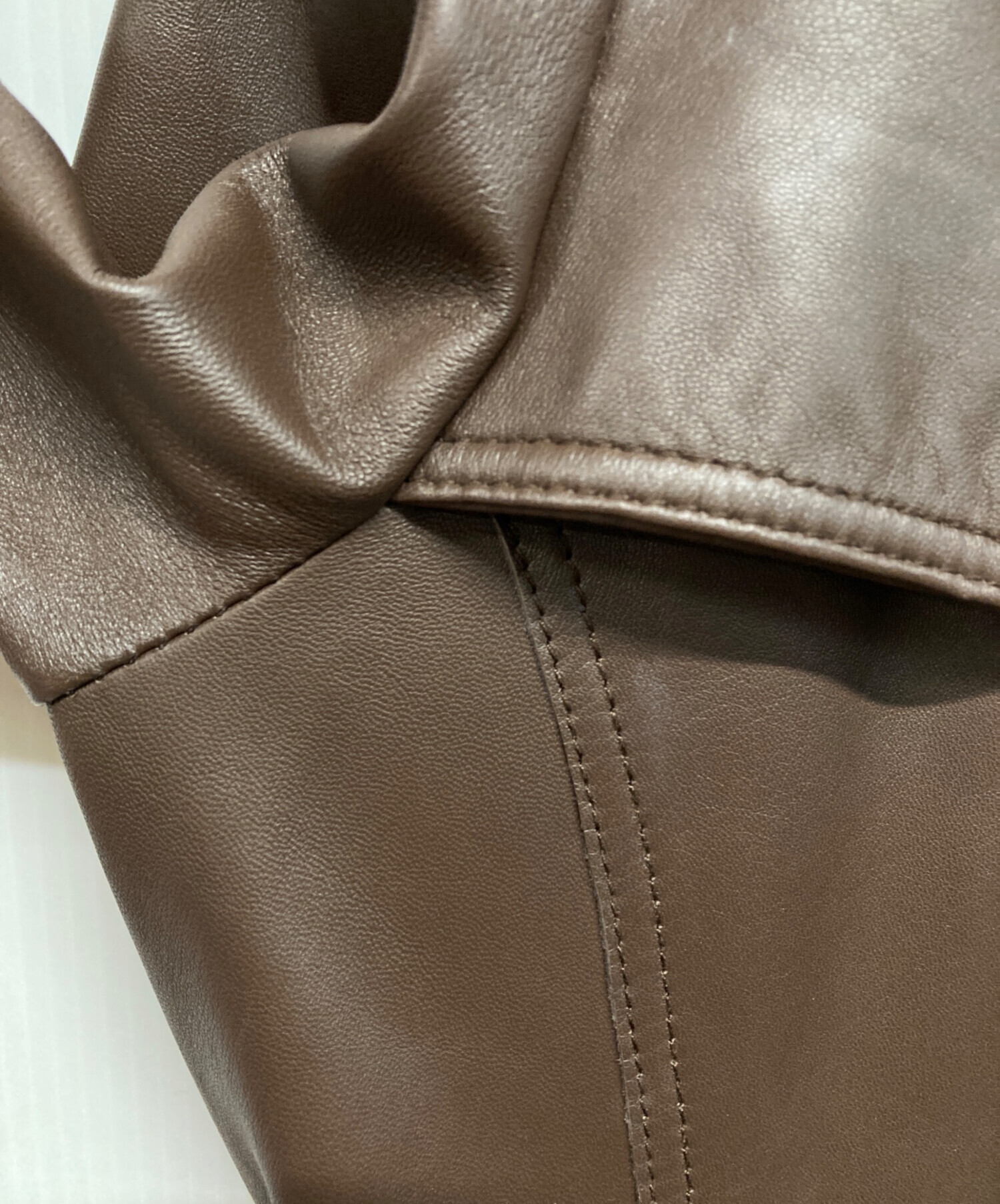 中古・古着通販】BALMAIN (バルマン) ラムレザーチェスターコート