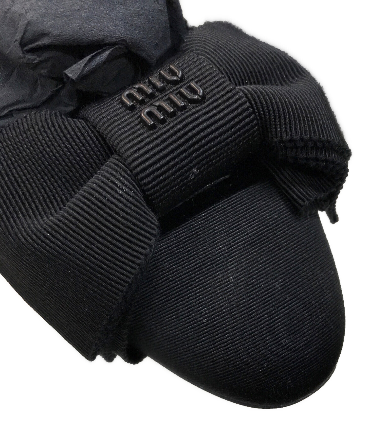 中古・古着通販】MIU MIU (ミュウミュウ) ベロアリボンパンプス