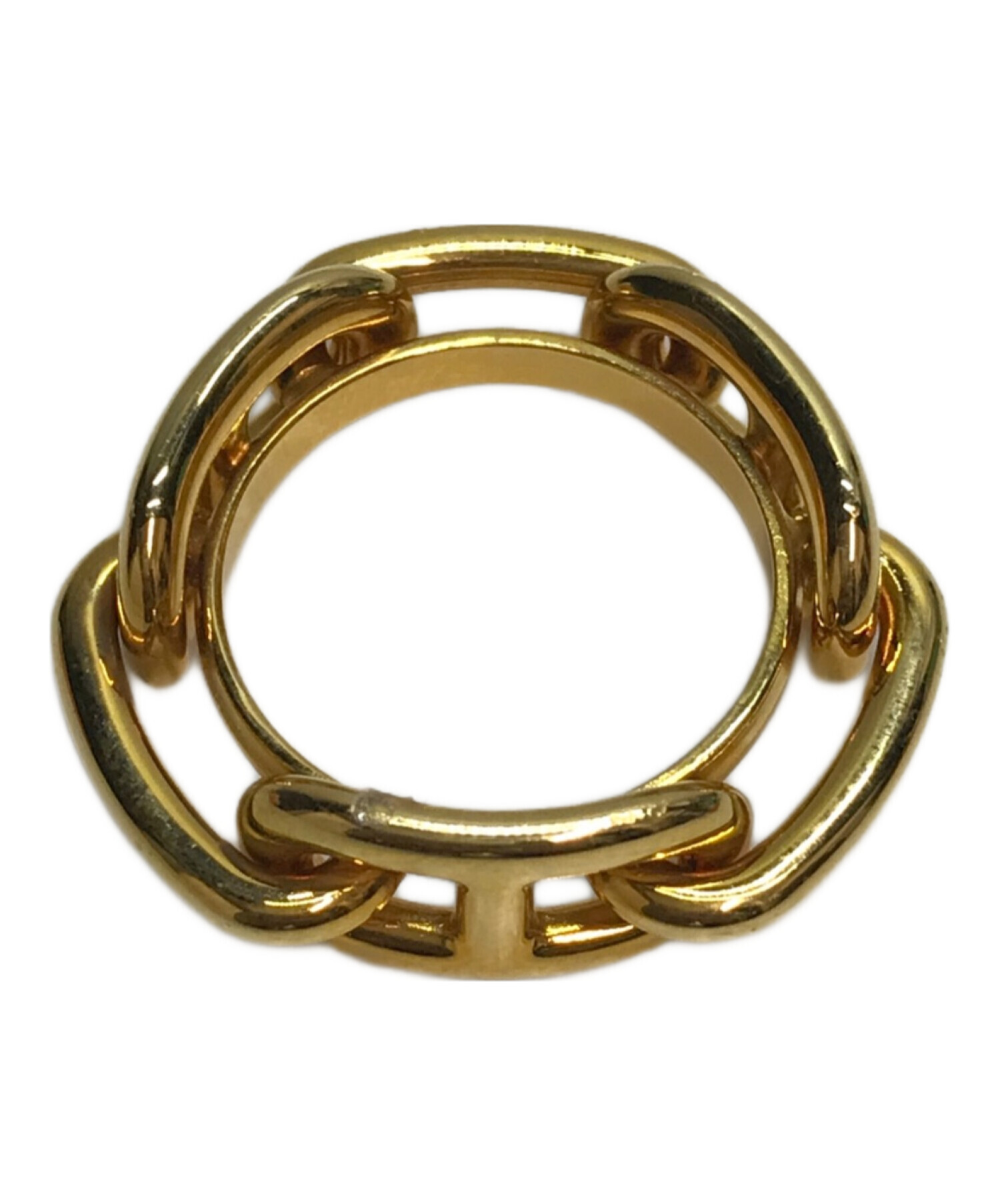 中古・古着通販】HERMES (エルメス) スカーフリング ゴールド サイズ