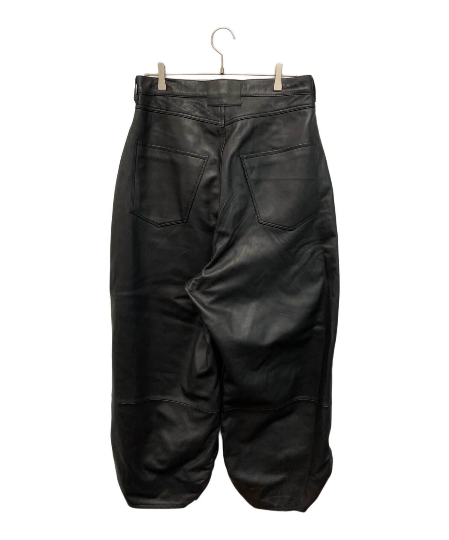 refomed×ccu CCU × refomed / FRESH MAN CCU LEATHER WIDE PANTS -BLACK-｜aIbn公式通販