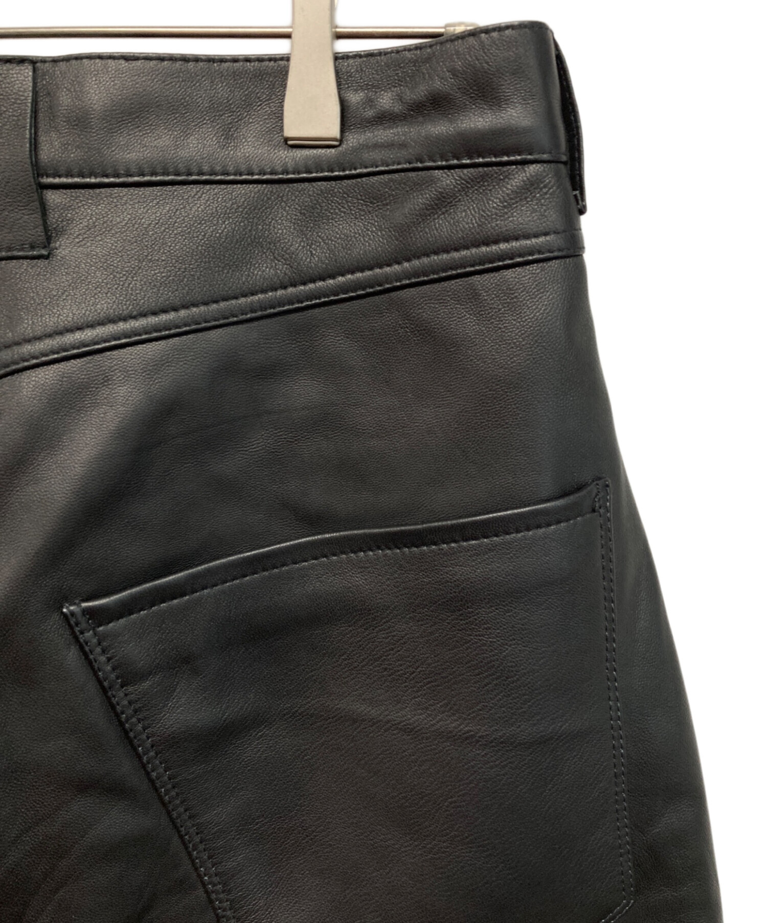 refomed×ccu CCU × refomed / FRESH MAN CCU LEATHER WIDE PANTS -BLACK-｜aIbn公式通販