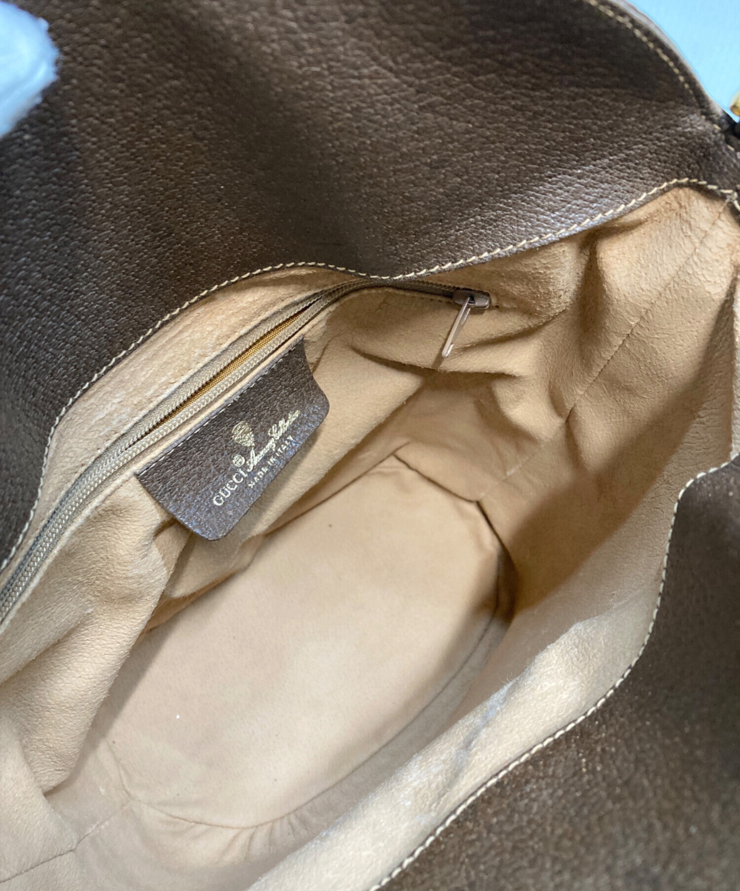 中古・古着通販】GUCCI (グッチ) バケツ型ショルダーバッグ ブラウン