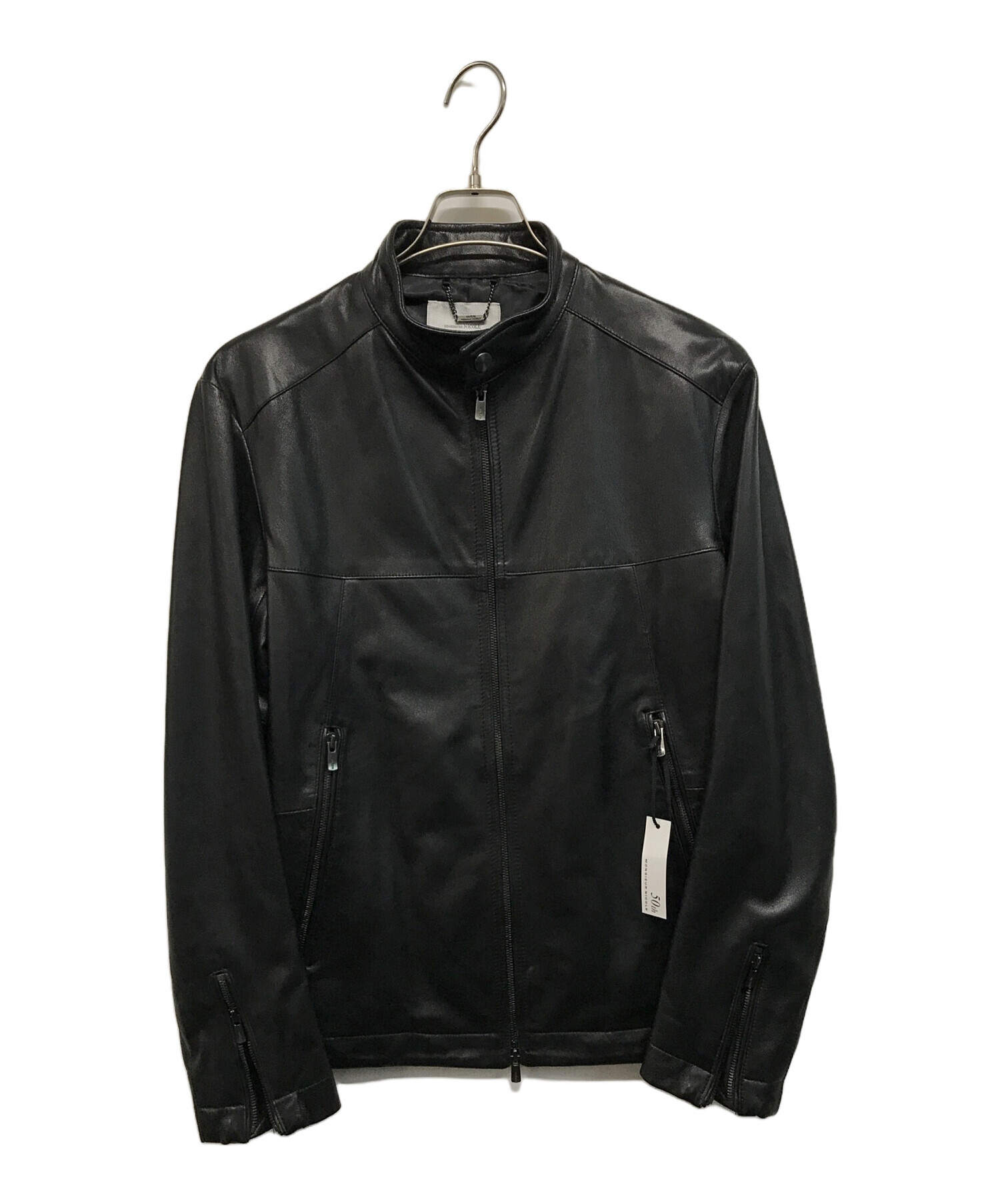 未使用タグ付き▼ムッシュニコル　シングル ライダースジャケット　ラムレザー 中古・古着通販】moniseur NICOLE (ムッシュ・ニコル) ex/tra