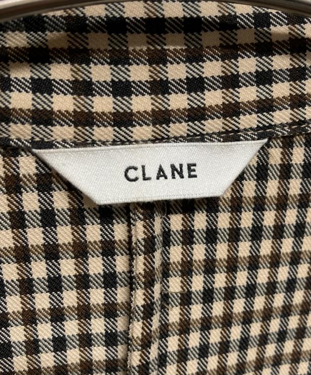 中古・古着通販】CLANE (クラネ) POWER SHOULDER CHECK SHIRT ONEPIECE