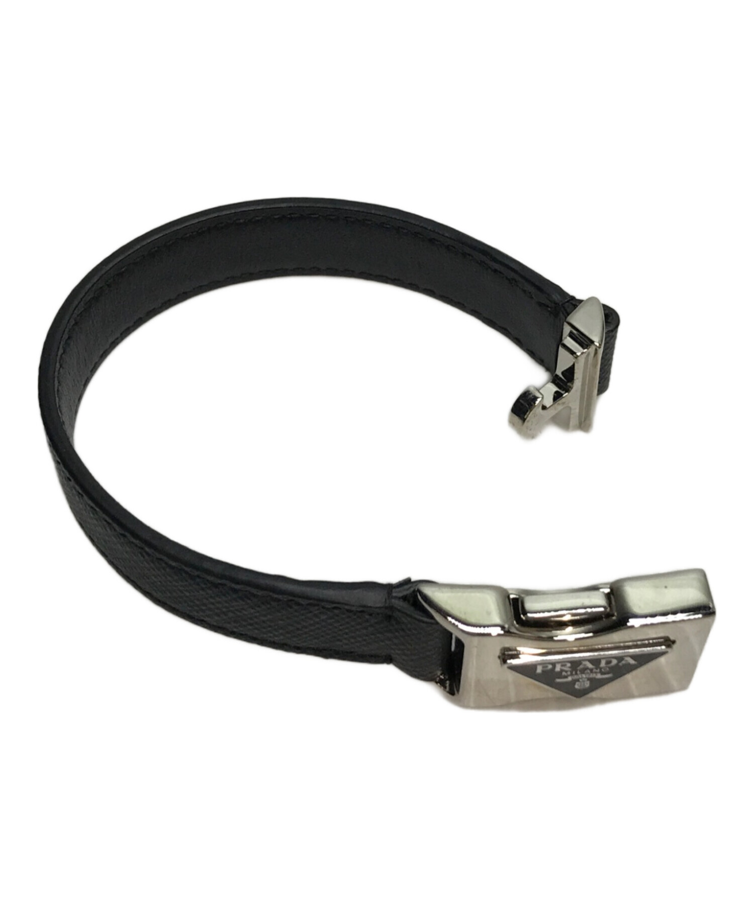 グリコさま PRADA サフィアーノ レザー ブレスレット 中古・古着通販】PRADA (プラダ) サフィアーノレザー ブレスレット
