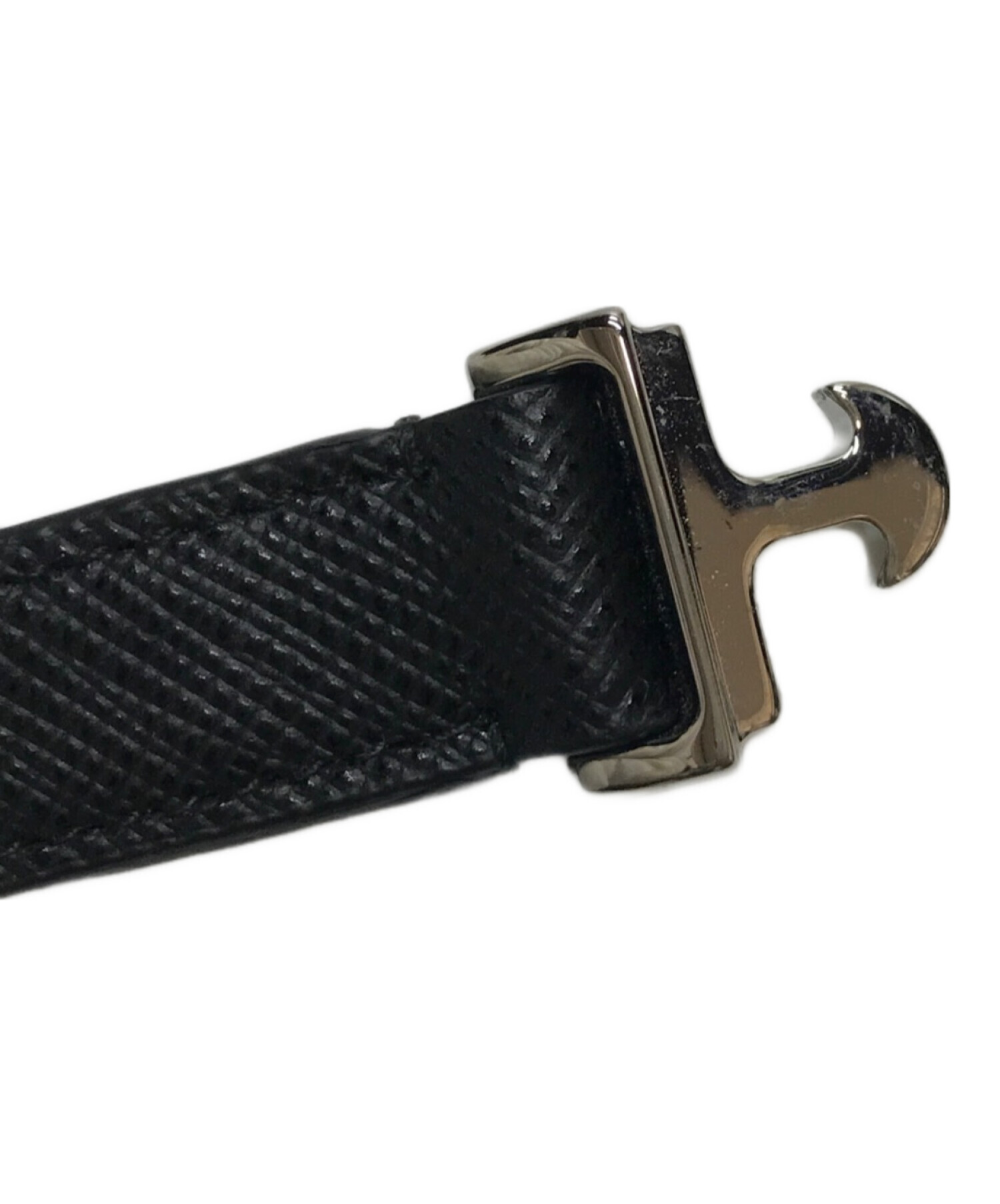 ◇PRADA ブラックレザー サフィアーノ ブレスレット 関税負担なし☆PRADA プラダ サフィアーノレザー ブレスレット (PRADA