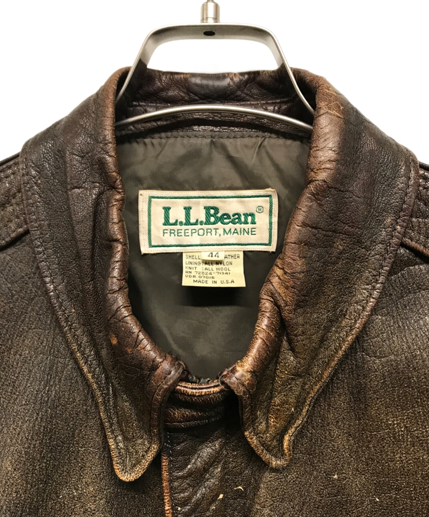 中古・古着通販】L.L.Bean (エルエルビーン) A-2 レザーフライト 
