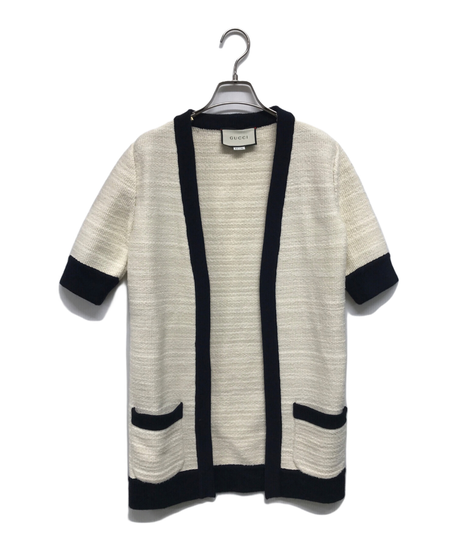 中古・古着通販】GUCCI (グッチ) カシミヤ混 ツイード Vネック