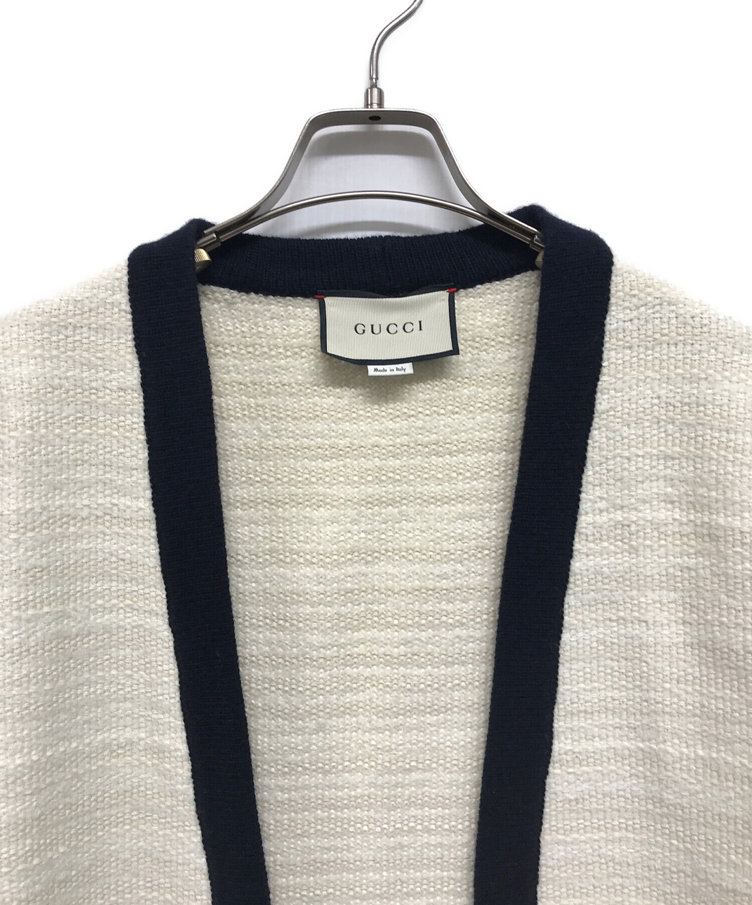 中古・古着通販】GUCCI (グッチ) カシミヤ混 ツイード Vネック