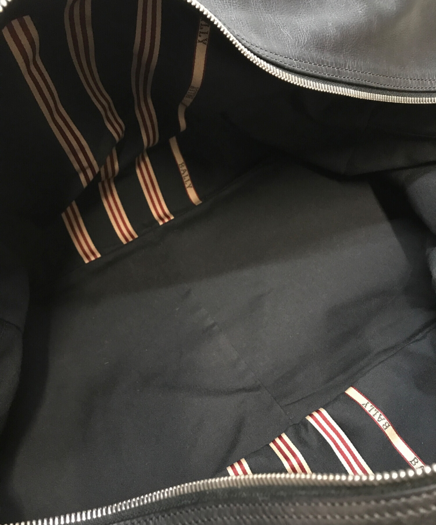 BALLY ヴィンテージボストンバッグレザー ブラック 中古・古着通販】BALLY (バリー) レザーボストンバッグ ブラック