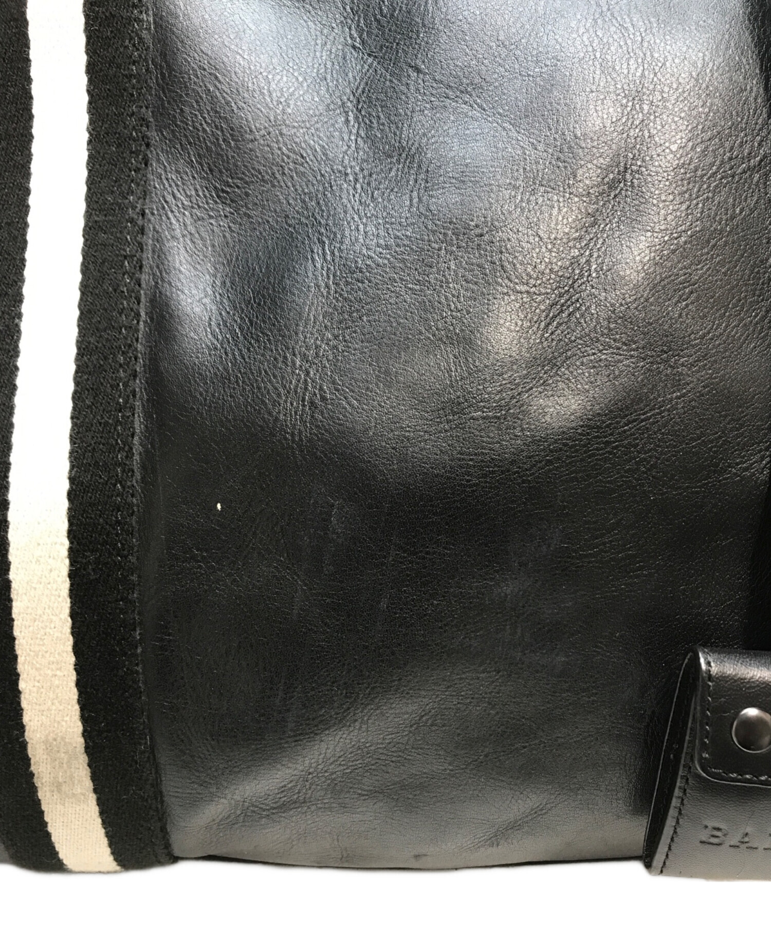 中古・古着通販】BALLY (バリー) レザーボストンバッグ ブラック