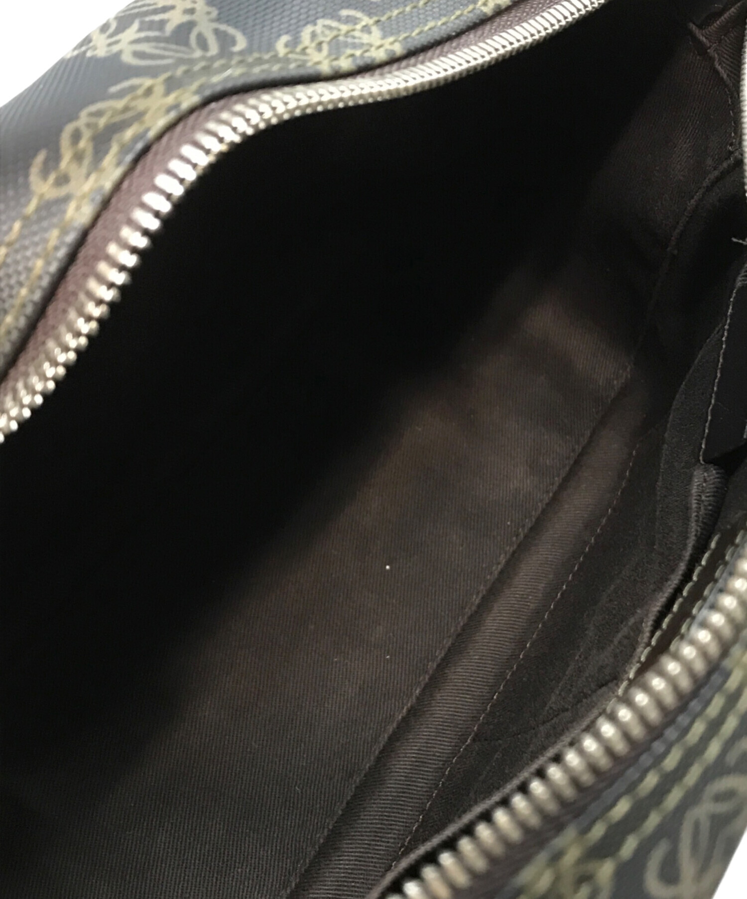 中古・古着通販】LOEWE (ロエベ) アナグラム総柄ハンドバッグ ブラウン