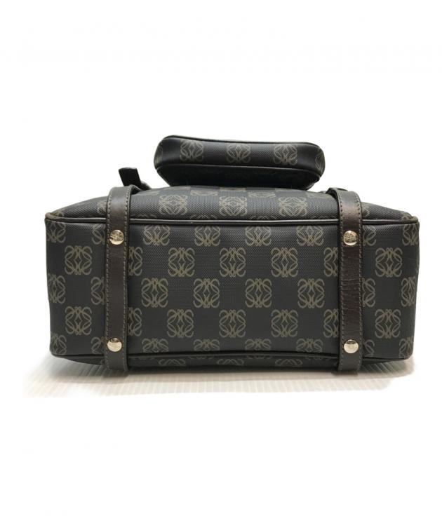 中古・古着通販】LOEWE (ロエベ) アナグラム総柄ハンドバッグ ブラウン