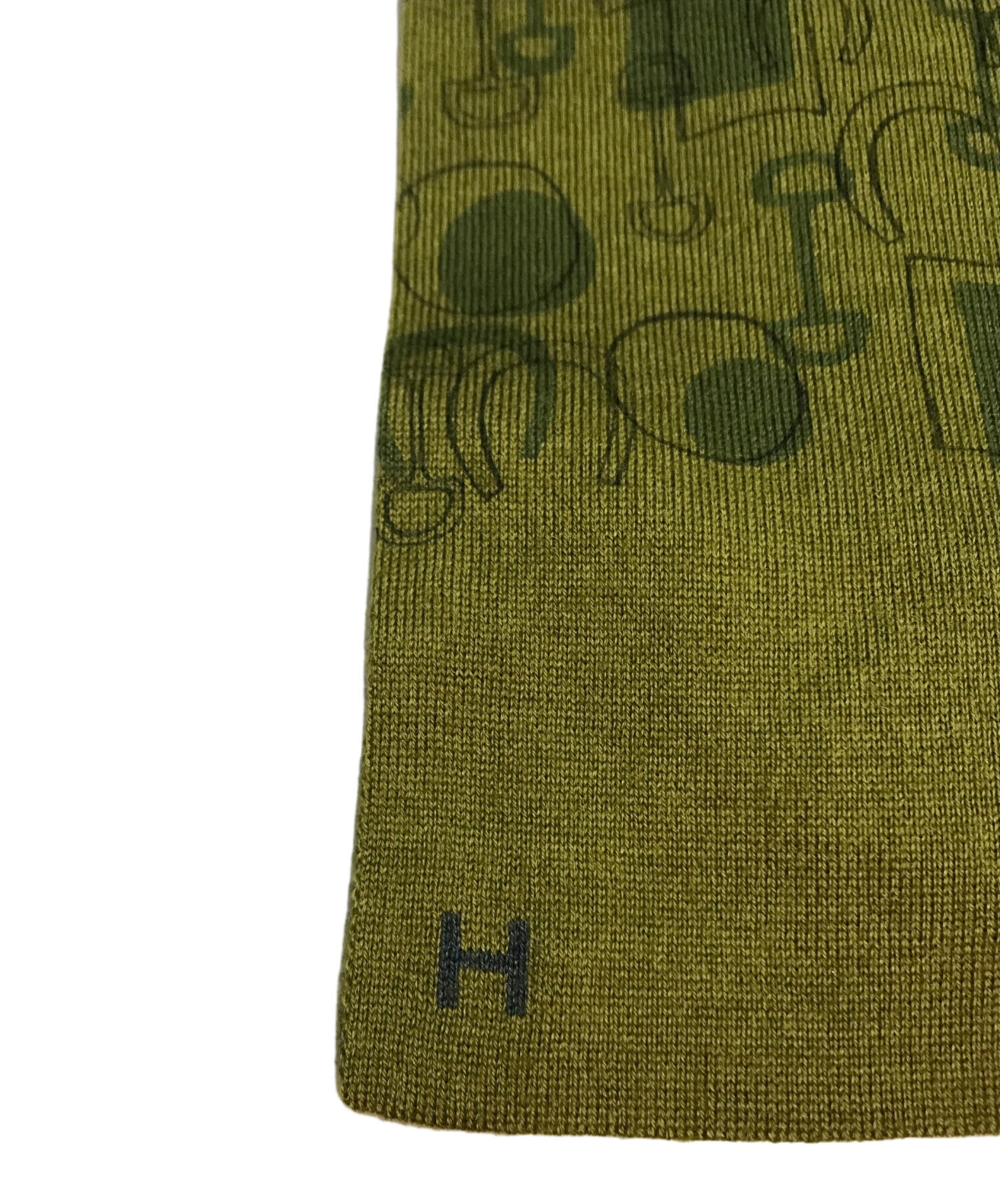 中古・古着通販】HERMES (エルメス) カシミアシルク総柄マフラー