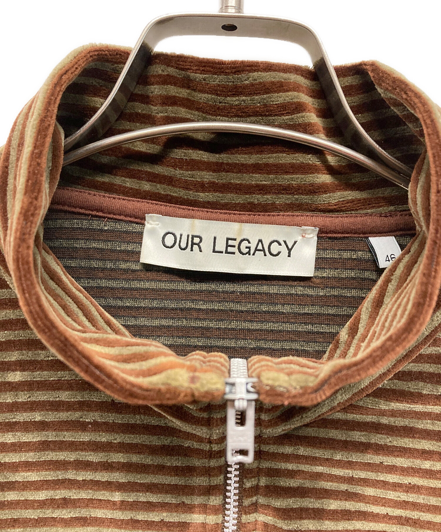 Ourlegacy シュランケン フルジップ ポロジャケット 46 ☆OUR LEGACY☆ シュランケン フルジップ ポロシャツ Black Rib (OUR