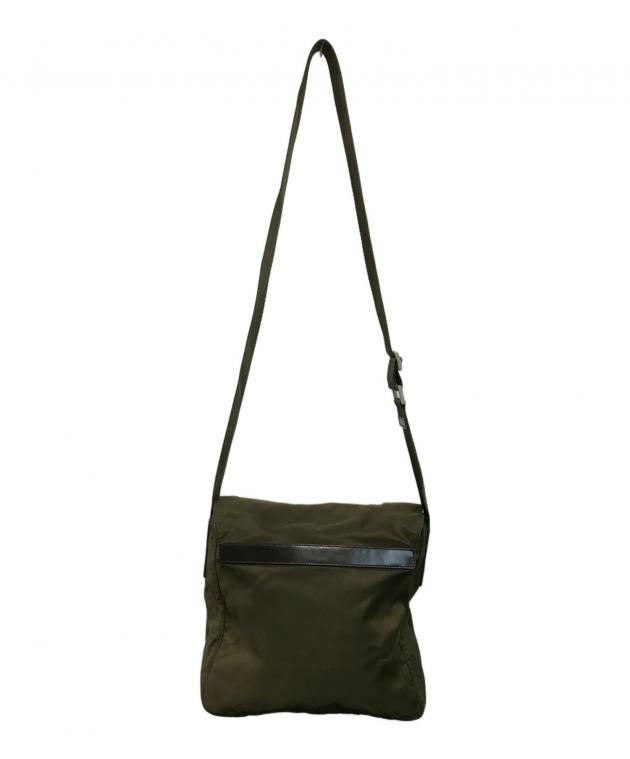 Prada オリーブグリーン ショルダーバッグ 中古・古着通販】PRADA (プラダ) ナイロンショルダーバッグ オリーブ