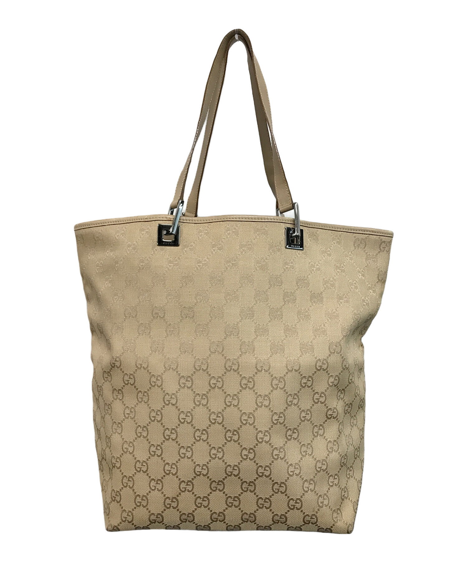 中古・古着通販】GUCCI (グッチ) GGキャンバストートバッグ ベージュ