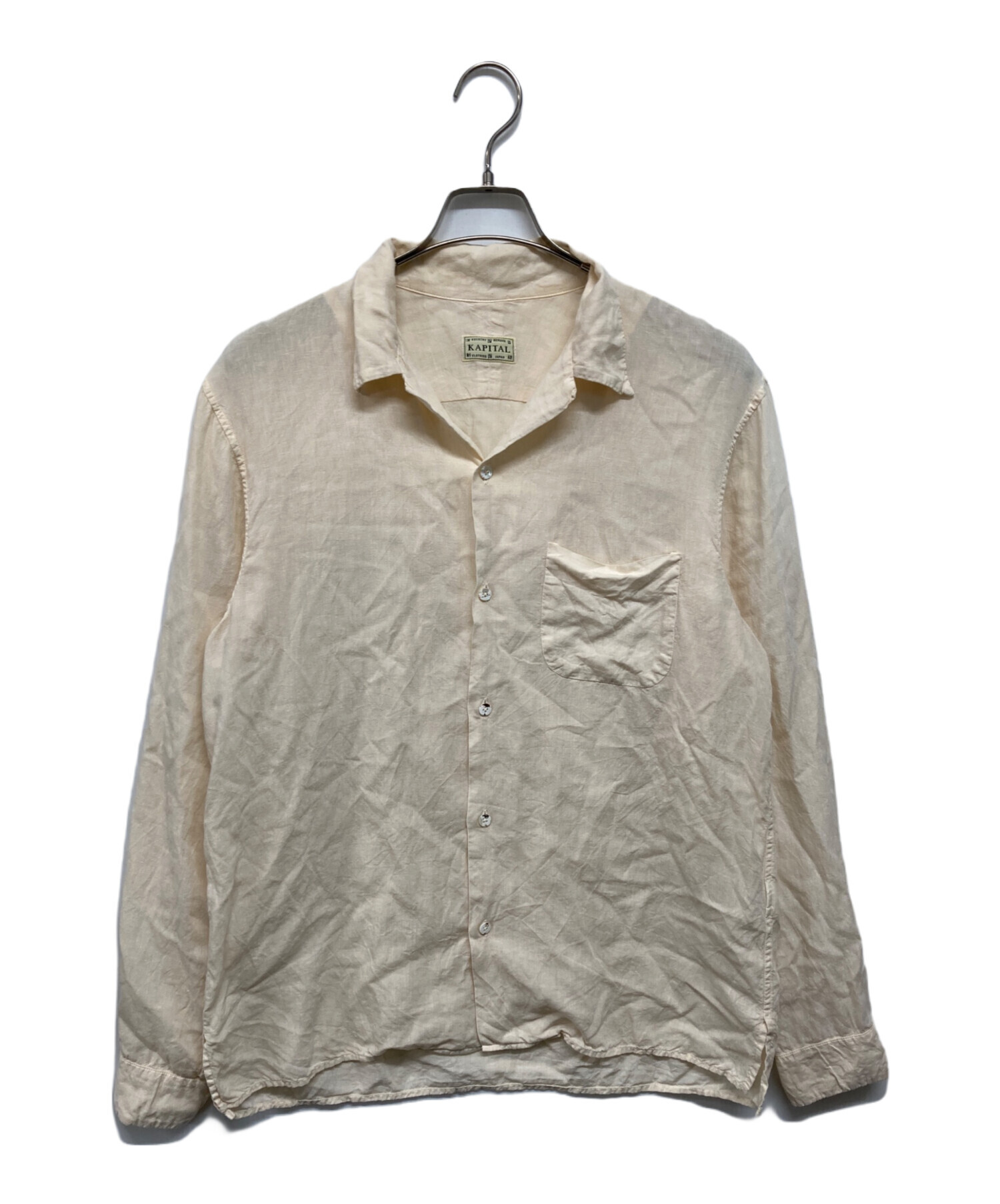 kapital キャピタル　麻リネン＆コットンシャツ 中古・古着通販】KAPITAL (キャピタル) Soft Linen Open Collar Shirt