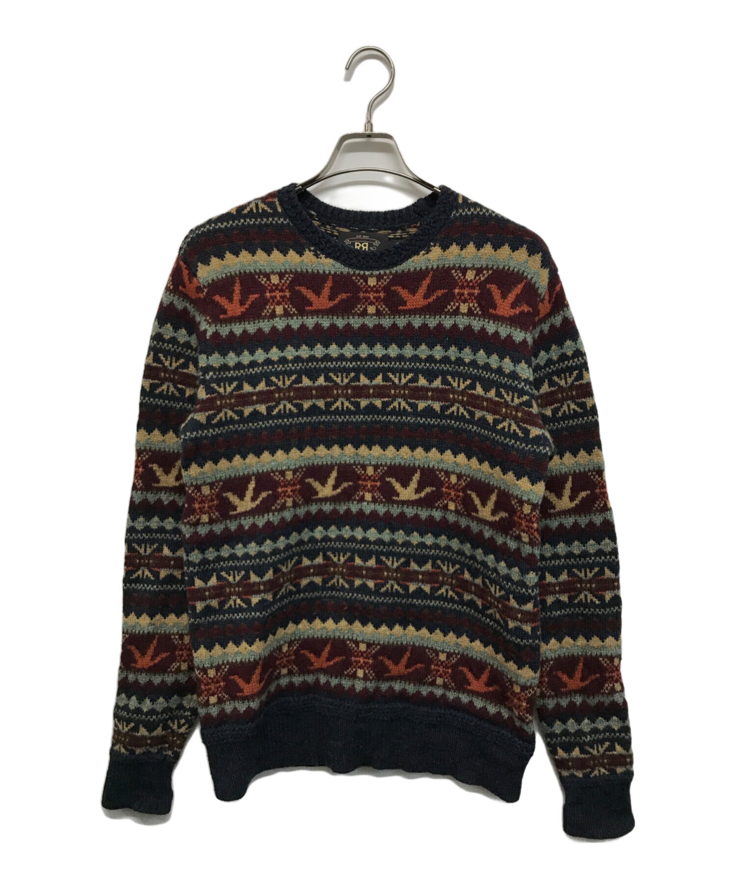 中古・古着通販】RRL (ダブルアールエル) フェアアイルセーター レッド 