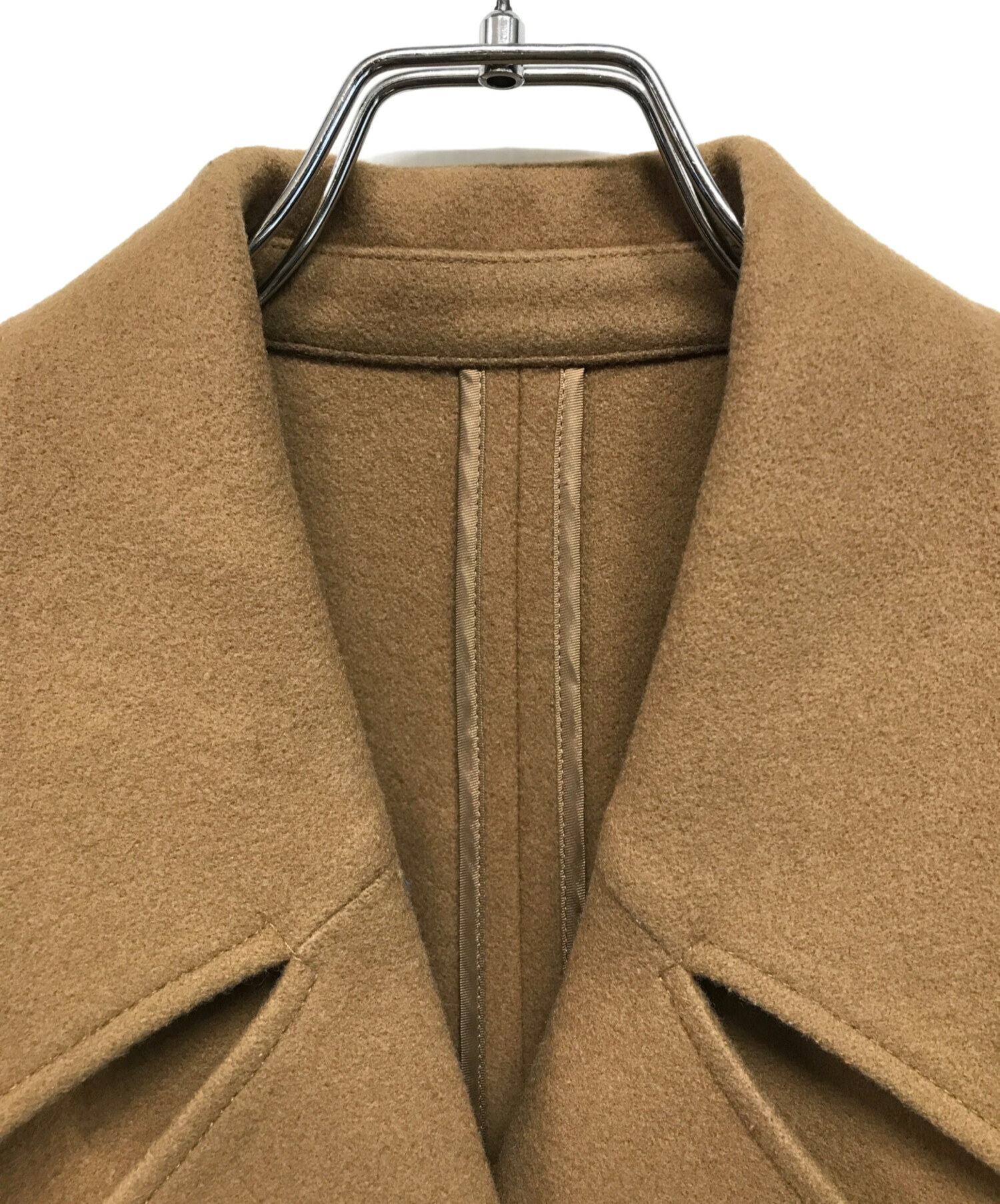 中古・古着通販】AMERI (アメリ) BELT FLARE LONG COAT ベージュ