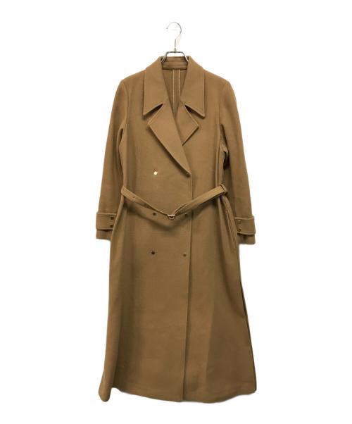 中古・古着通販】AMERI (アメリ) BELT FLARE LONG COAT ベージュ