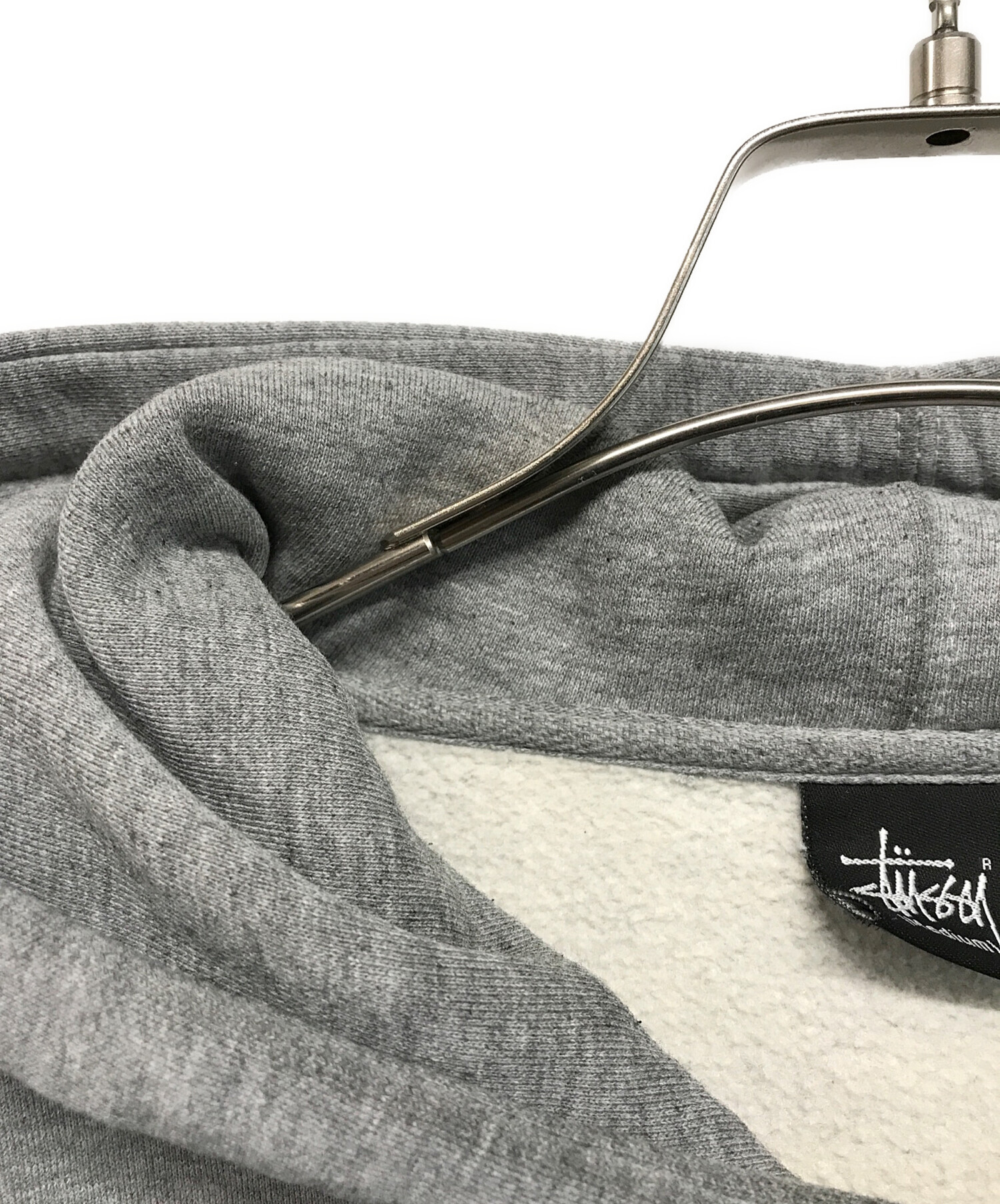 中古・古着通販】stussy (ステューシー) ロゴ刺繍パーカー グレー