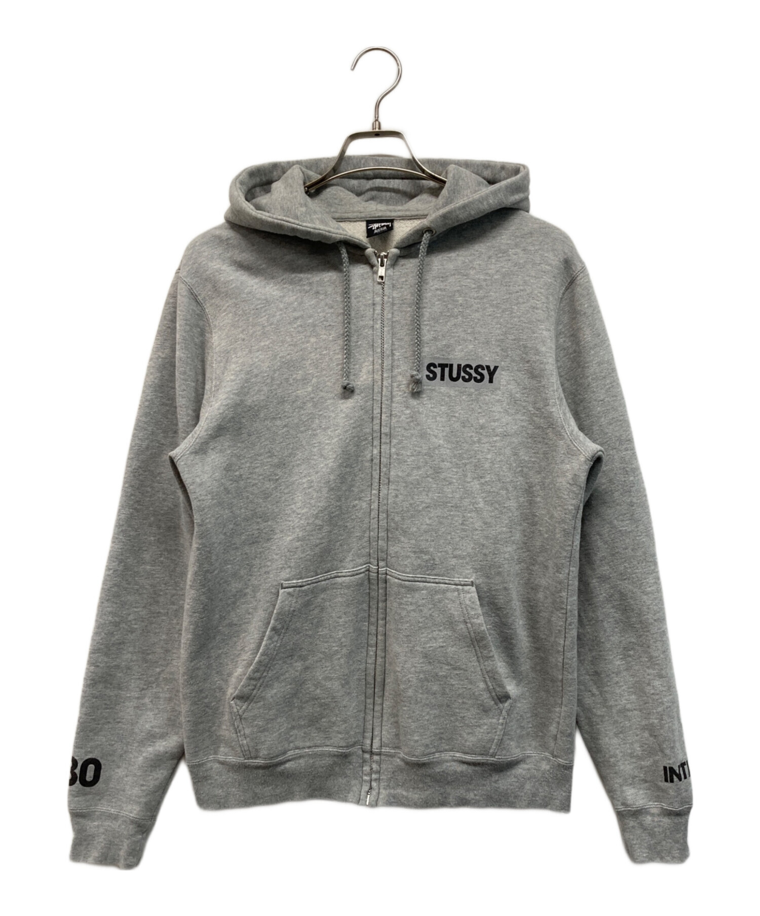 中古・古着通販】stussy (ステューシー) ジップパーカー グレー サイズ