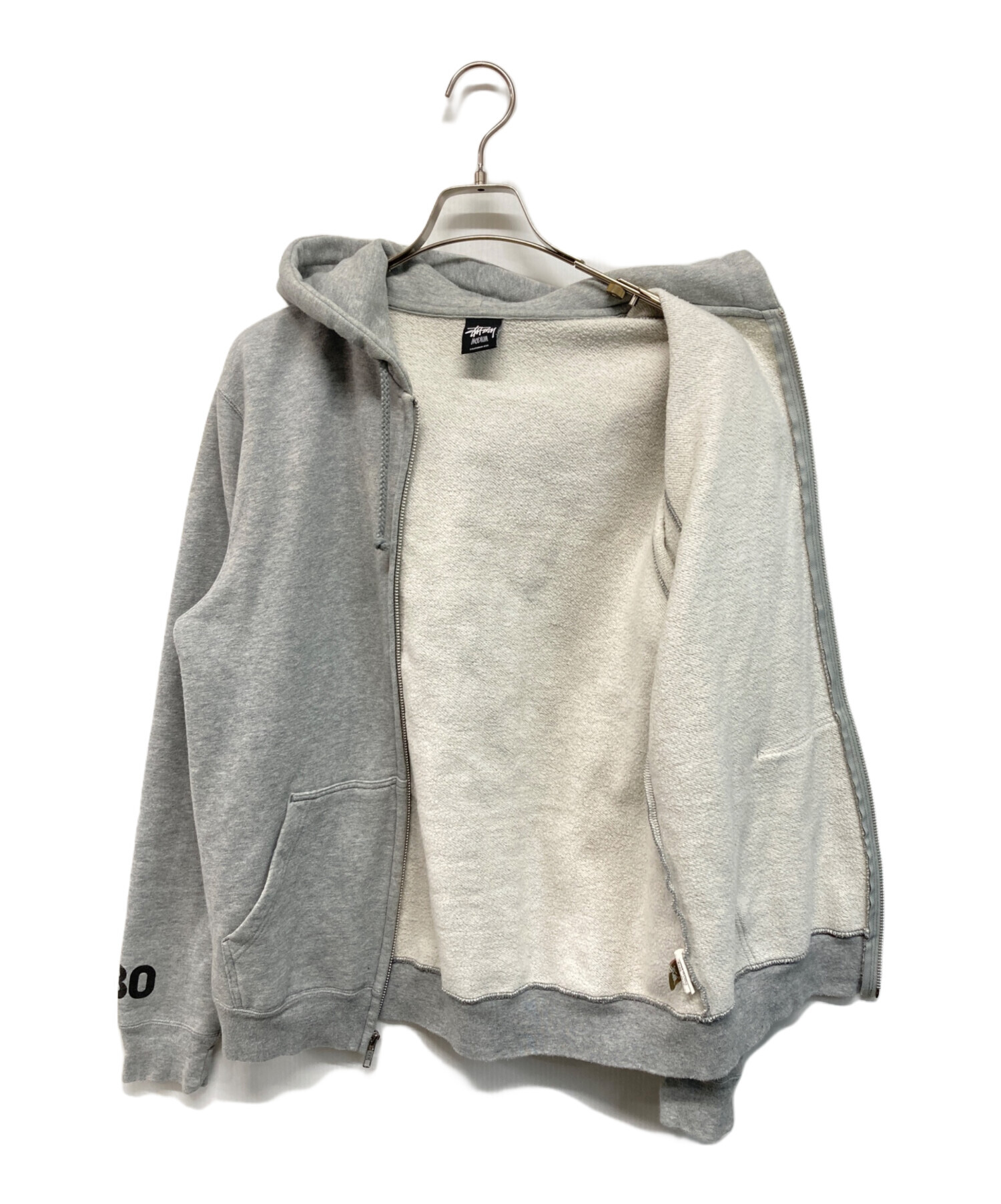 中古・古着通販】stussy (ステューシー) ジップパーカー グレー サイズ