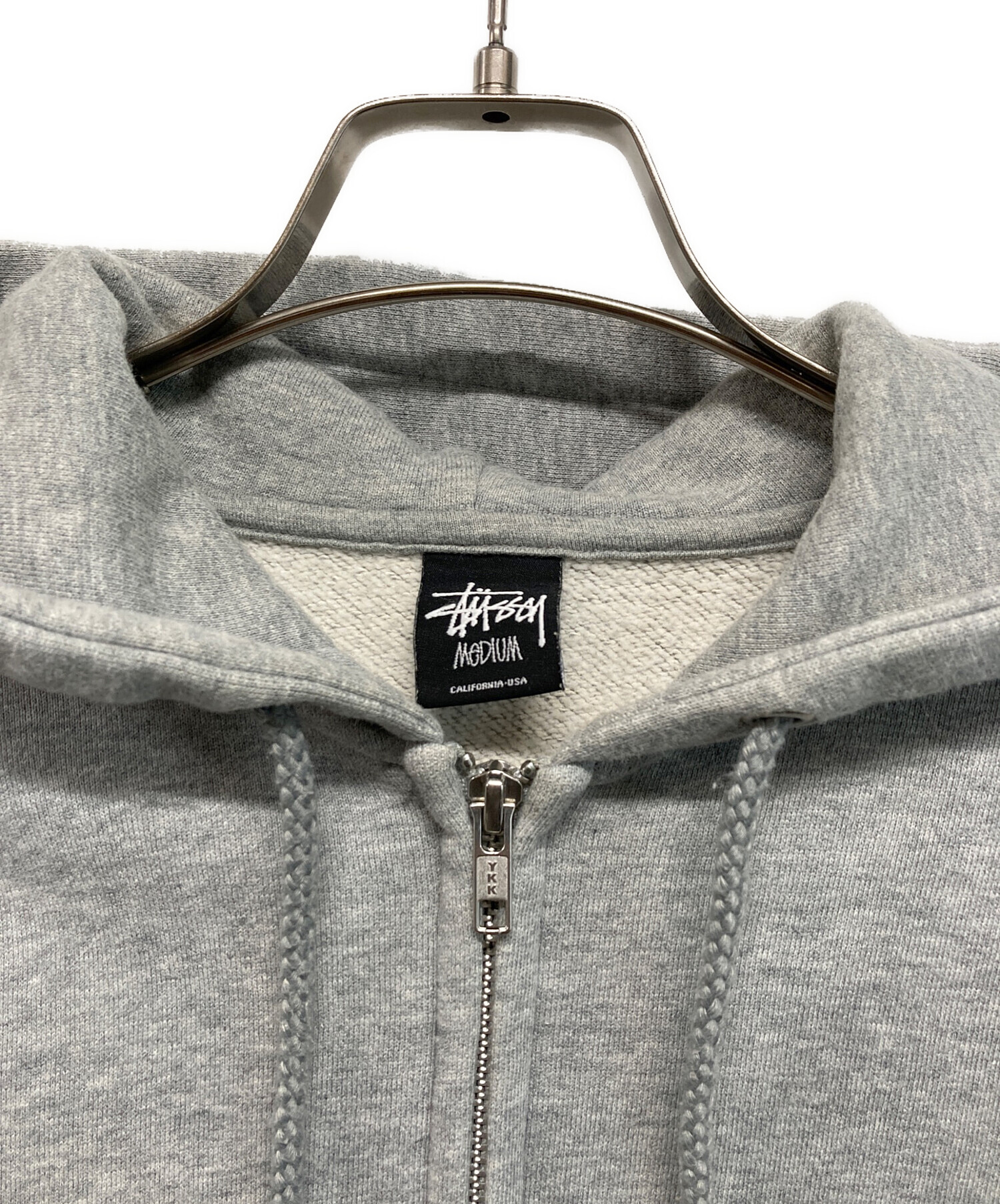 中古・古着通販】stussy (ステューシー) ジップパーカー グレー サイズ
