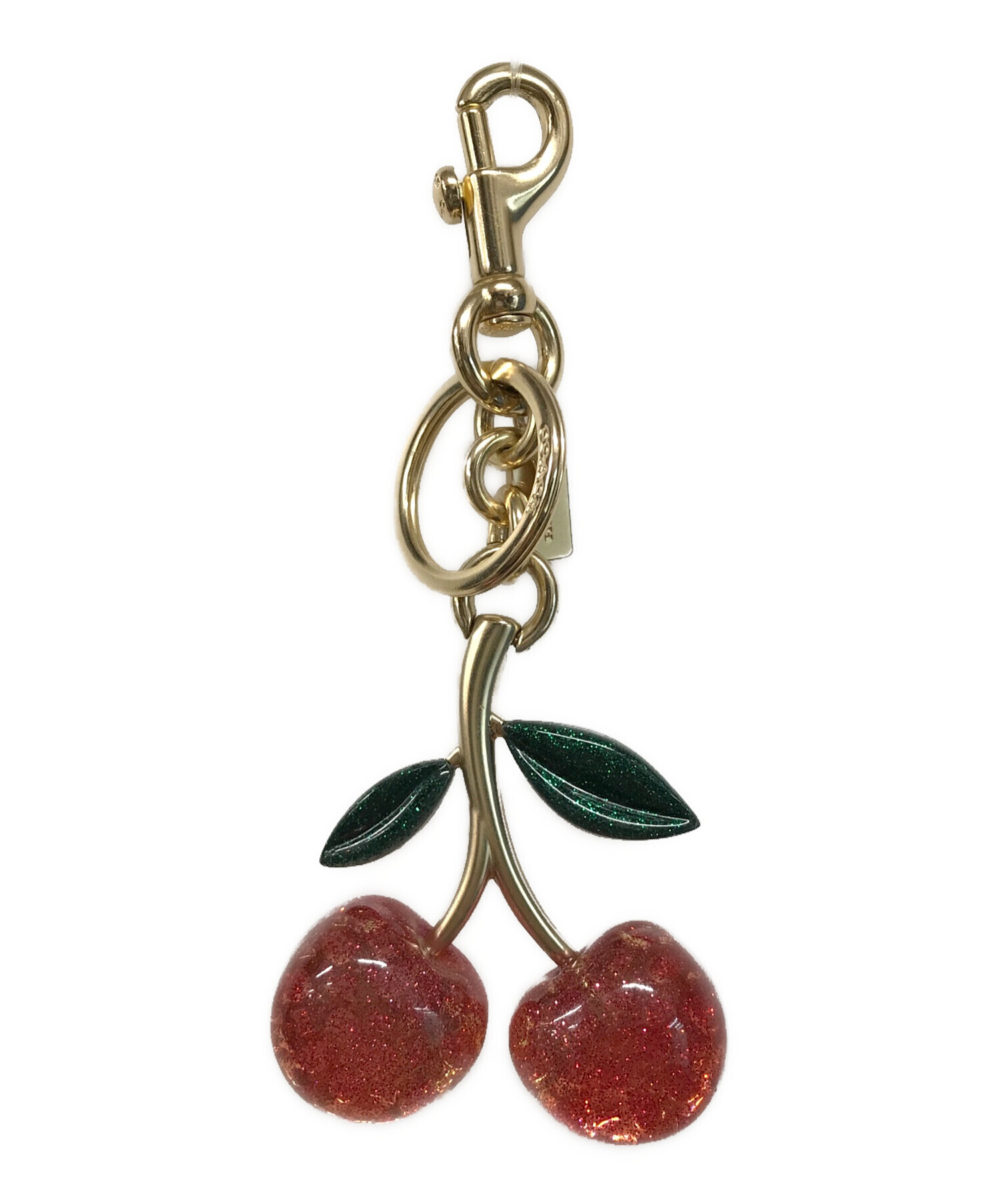 中古・古着通販】COACH (コーチ) チェリーチャーム ゴールド×ピンク