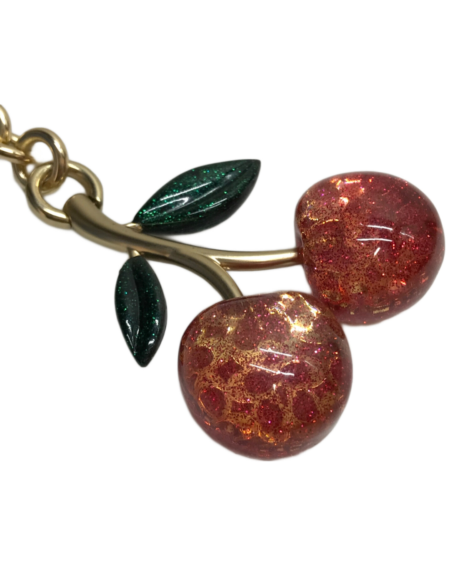 中古・古着通販】COACH (コーチ) チェリーチャーム ゴールド×ピンク