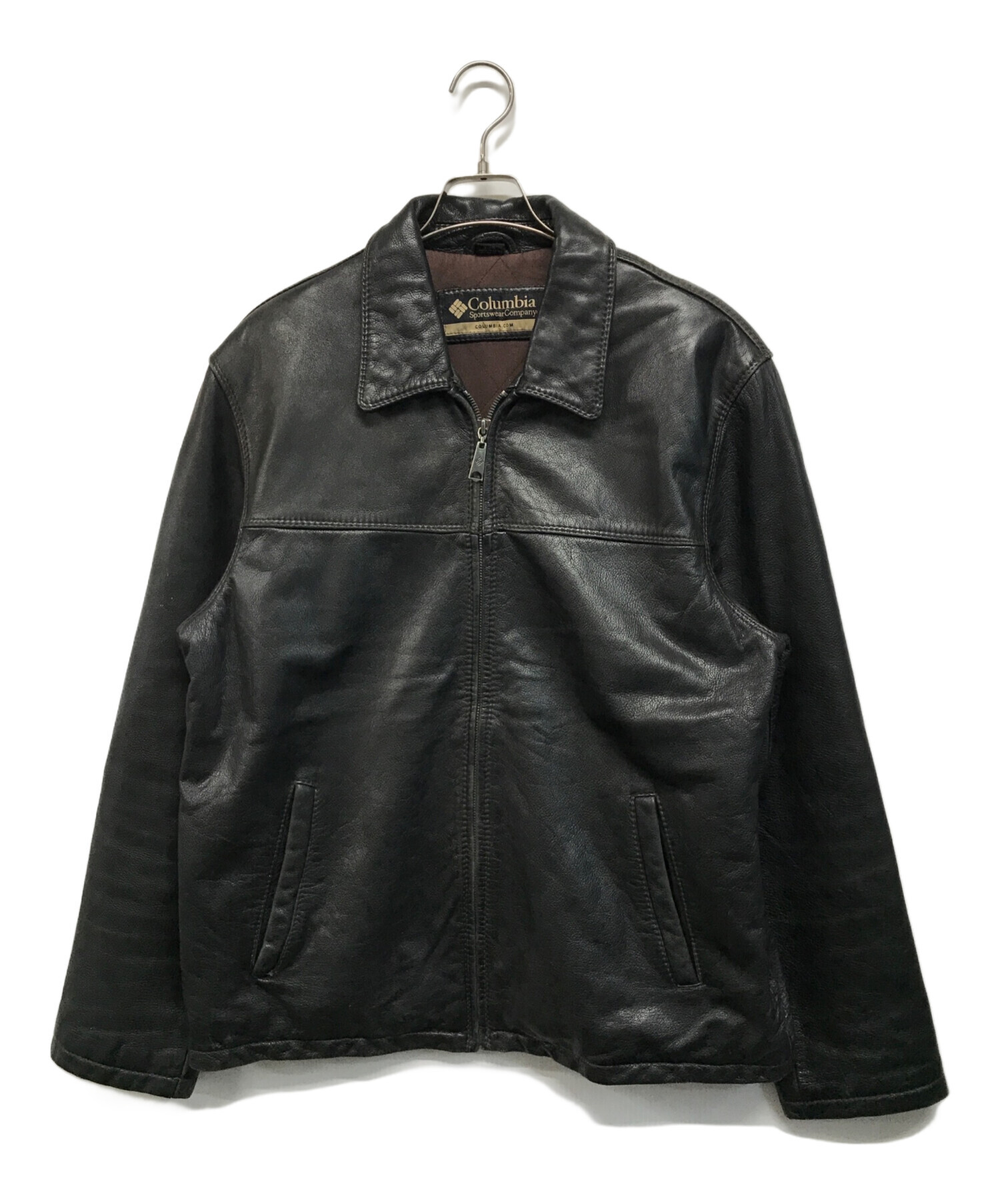 中古・古着通販】Columbia (コロンビア) レザージャケット ブラック