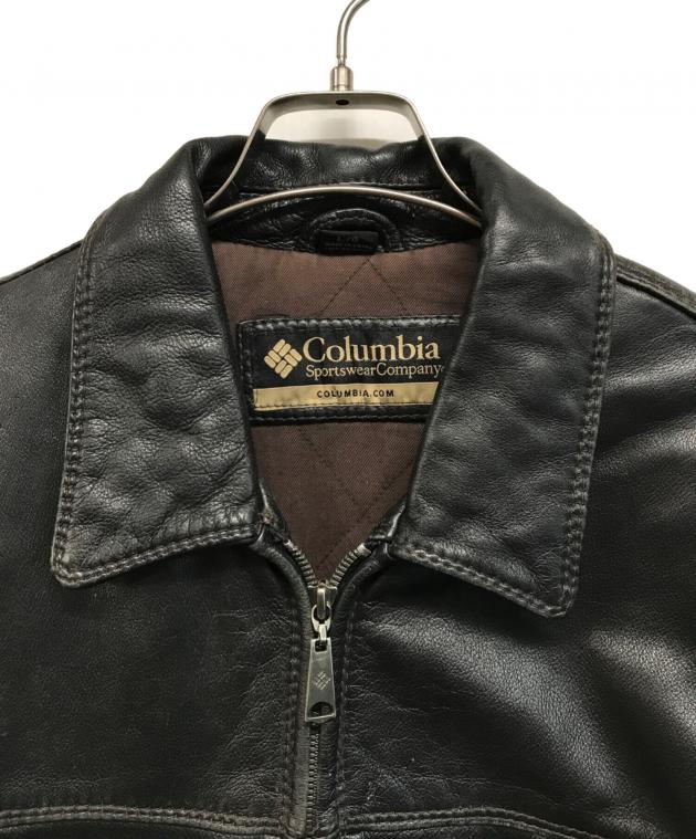 中古・古着通販】Columbia (コロンビア) レザージャケット ブラック