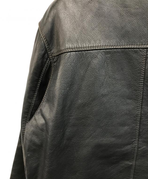 中古・古着通販】Columbia (コロンビア) レザージャケット ブラック