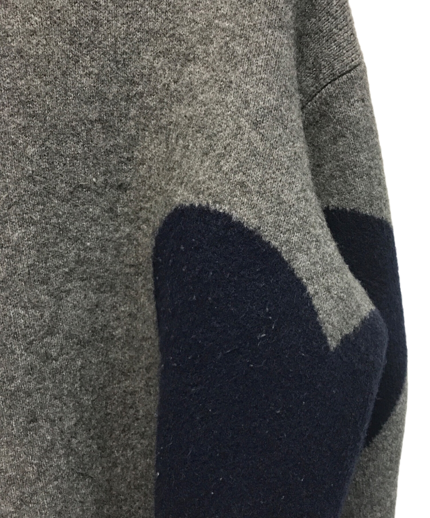 中古・古着通販】NKNIT (ンニット) ハートパターンニット グレー