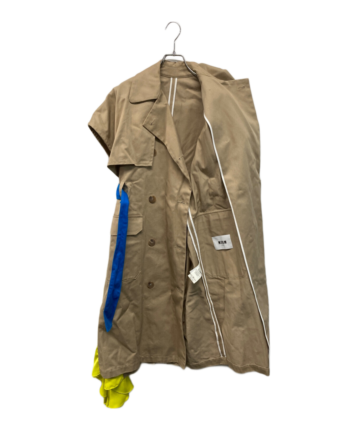 中古・古着通販】MSGM (エムエスジーエム) カラー切替トレンチコート 