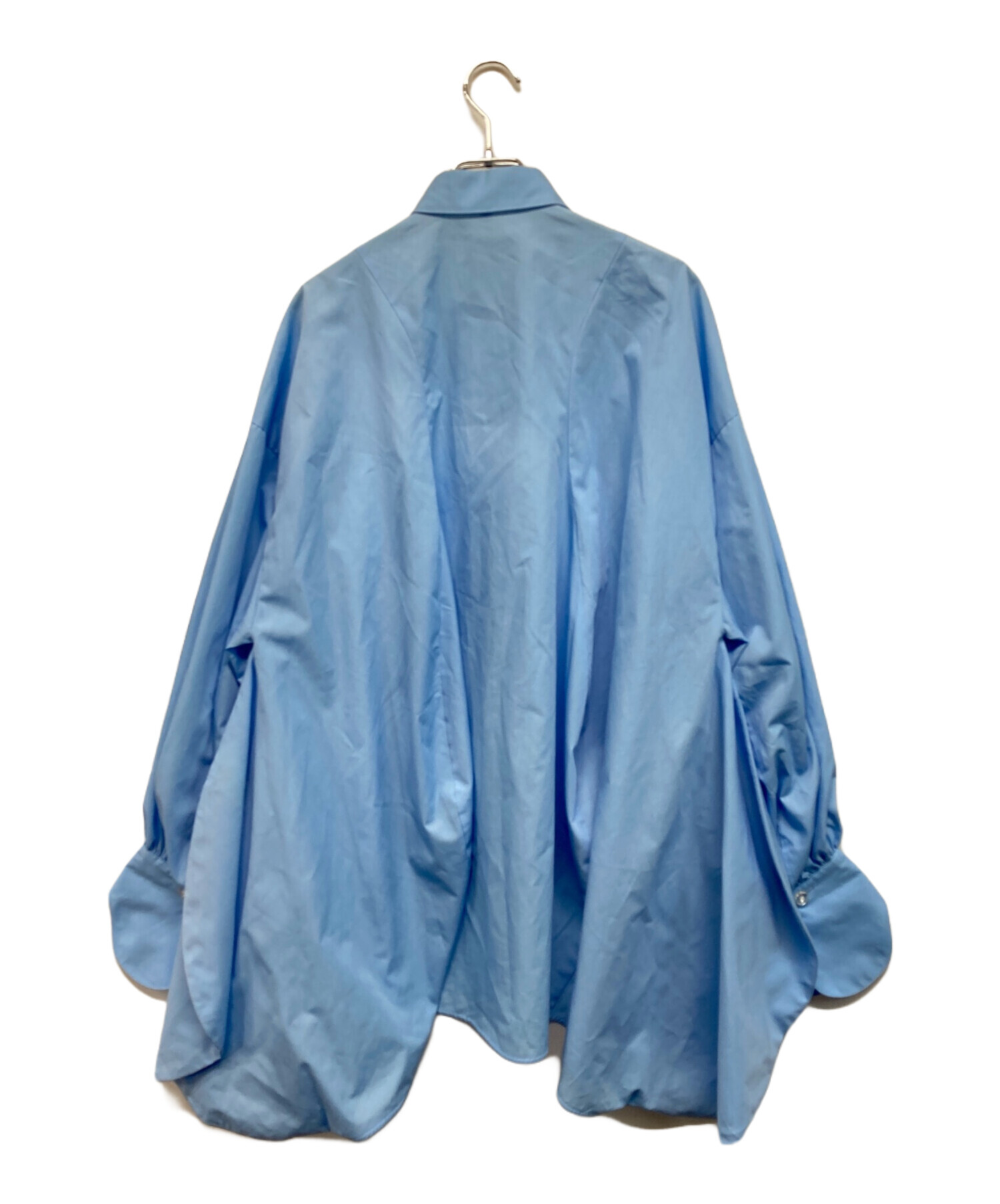 中古・古着通販】ENFOLD (エンフォルド) BALLON HEM SHIRT ブルー 