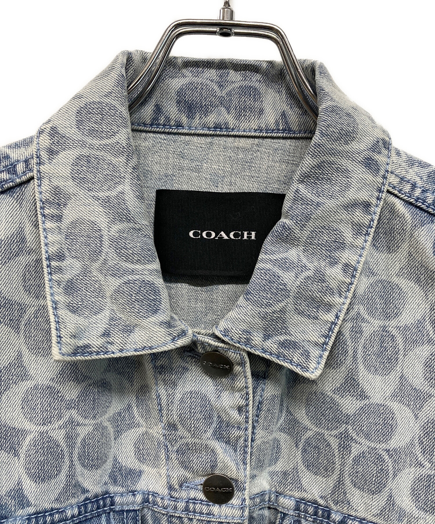 美品✨COACH コーチ シグネチャー デニム ジャケット 中古・古着通販】COACH (コーチ) シグネチャー デニム ジャケット