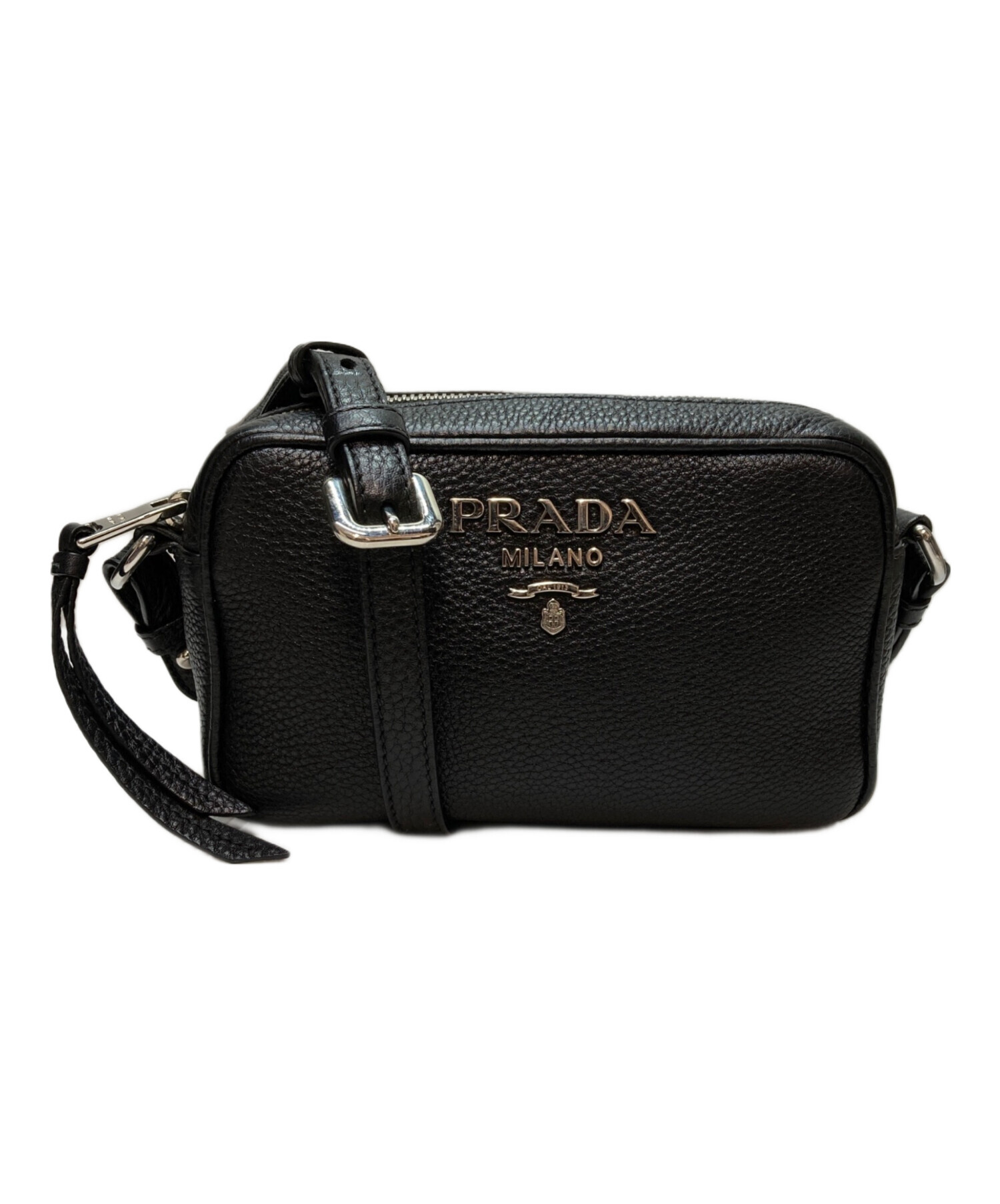 PRADA プラダ ショルダーバッグ  黒 【古着】【中古】【送料無料】 中古・古着通販】PRADA (プラダ) ショルダーバッグ ブラック｜ブランド